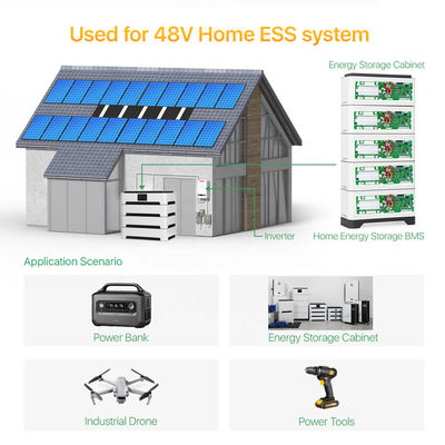 16S 48V Smart BMS για αποθήκευση Ηλιακού Συστήματος 100A 200A LiFePO4 Σύστημα Διαχείρισης μπαταρίας