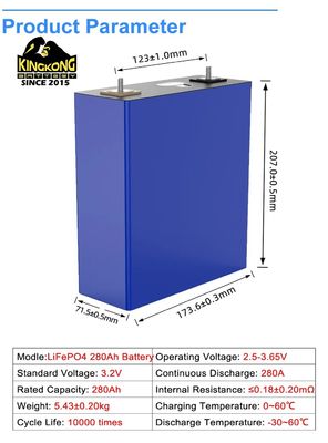 280Ah 314Ah Prismatic LiFePO4 μπαταρία για OEM λύσεις αποθήκευσης ηλιακής ενέργειας