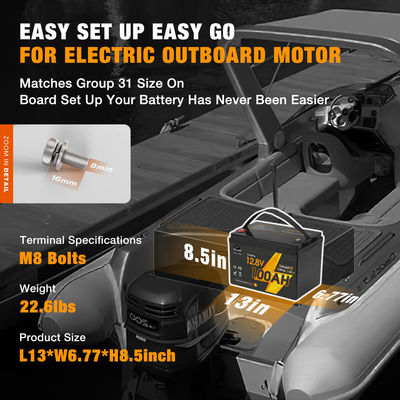 Ηλεκτρική Μπαταρία Σκάφους Lifepo4 12V 24V