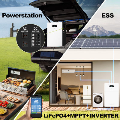 Τράπεζα σταθμού ηλεκτρικής ενέργειας All In One Inverter Υβριδικό εκτός δικτύου AC 5kw 10kw 15kw 20kw Ηλιακό σύστημα μπαταρίας αποθήκευσης ενέργειας Λιθίου LiFePO4