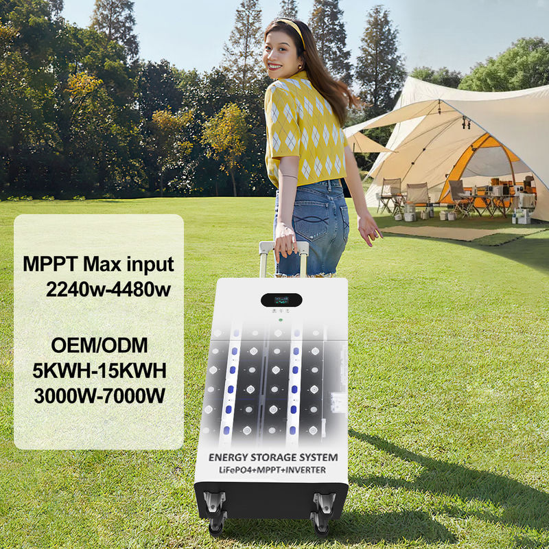 Τράπεζα σταθμού ηλεκτρικής ενέργειας All In One Inverter Υβριδικό εκτός δικτύου AC 5kw 10kw 15kw 20kw Ηλιακό σύστημα μπαταρίας αποθήκευσης ενέργειας Λιθίου LiFePO4