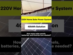 Ηλιακή εγκατάσταση 40kWh: 18 πάνελ (550W το καθένα), ημερήσια ισχύς ~ 39,6kWh.