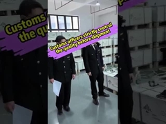 Οι τελωνειακοί αξιωματούχοι ελέγχουν αυστηρά την ποιότητα των συστημάτων αποθήκευσης ενέργειας πριν τις αποστέλλουν στην Αφρική.