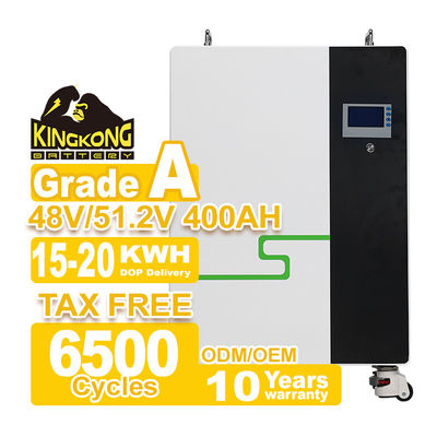 48V 51.2V LiFePO4 μπαταρία 200Ah 300Ah 400Ah 15kWh 20kWh για αποθήκευση ηλιακής ενέργειας