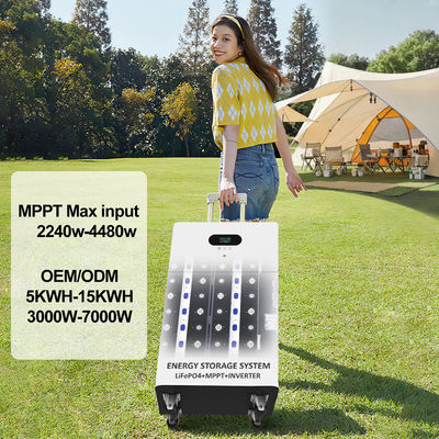 Τράπεζα σταθμού ηλεκτρικής ενέργειας All In One Inverter Υβριδικό εκτός δικτύου AC 5kw 10kw 15kw 20kw Ηλιακό σύστημα μπαταρίας αποθήκευσης ενέργειας Λιθίου LiFePO4